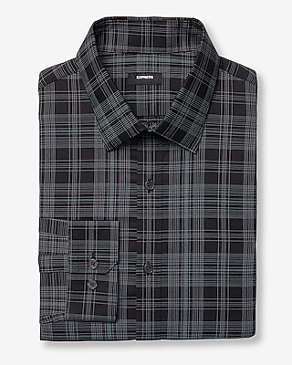 express men's dress shirts Extra Slim Solid Cotton Stretch 1mx Dress Shirt
