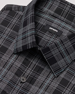 Slim Plaid Wrinkle-Resistant Everyday Performance Dress Shirt
