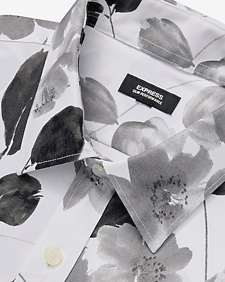 bar iii organic cotton watercolor floral-print slim fit dress shirt Bar III Dress Shirt Men's Medium 15-15 1/2 32/33 Slim Fit Untuck White –  Prime Buy Direct main image 0