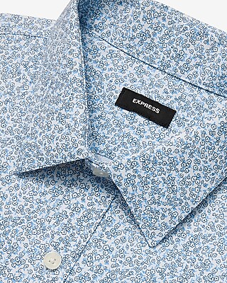 Slim Mini Floral Wrinkle-Resistant Everyday Performance Dress Shirt