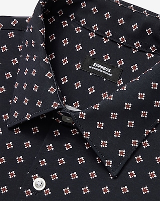 Slim Geo Print Stretch Modern Tech 1MX Dress Shirt