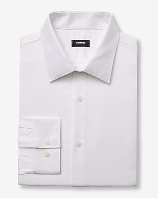 Express Men's Slim Solid Cotton Stretch 1Mx Dress Shirt in Blue XL