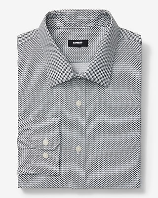 Slim Micro Geo Print Wrinkle-Resistant Everyday Performance Dress Shirt - thumbnail 4
