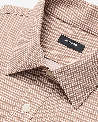 Slim Micro Geo Print Wrinkle-Resistant Everyday Performance Dress Shirt - thumbnail 2