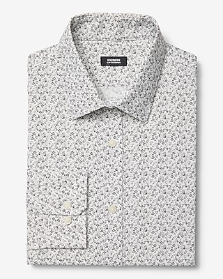 Slim Ditzy Floral Wrinkle-Resistant Everyday Performance Dress Shirt