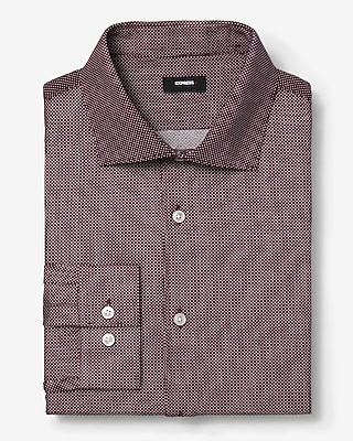 Slim Mini Polka Dot Spread Collar 1MX Dress Shirt
