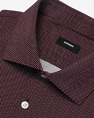 Slim Mini Polka Dot Spread Collar 1MX Dress Shirt