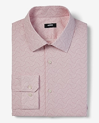 classic woven circles geo stretch 1mx dress shirt