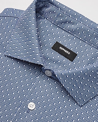 Slim Mini Dot Modern Tech Spread Collar 1MX Dress Shirt