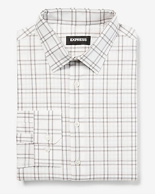 Classic Plaid Stretch Cotton 1MX Dress Shirt