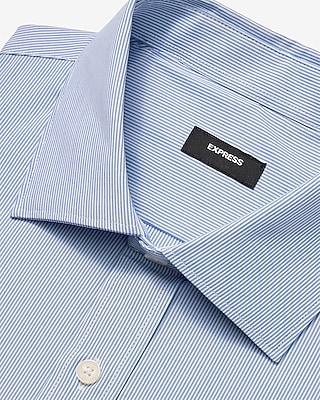 Striped Modern Slim Spread Collar Stretch Cotton 1MX Dress Shirt