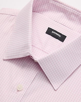 Slim Gingham Print Wrinkle-Resistant Everyday Performance Dress Shirt