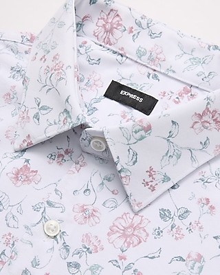 Slim Pastel Floral Modern Tech 1MX Dress Shirt