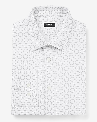 Slim Geo Print Stretch 1mx Dress Shirt | Express