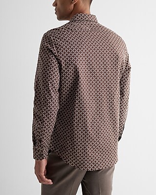 Slim Geo Print Stretch 1MX Dress Shirt