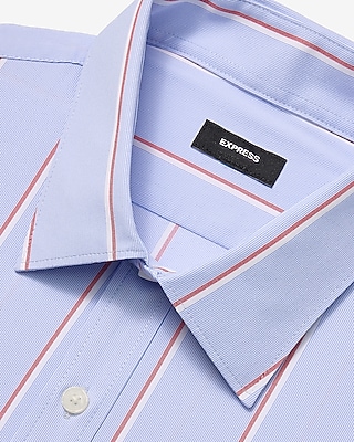 Slim Double Striped Wrinkle-Resistant Everyday Performance Dress Shirt