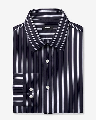 Slim Classic Striped Wrinkle-Resistant Everyday Performance Dress Shirt