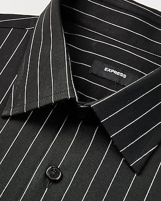 Slim Striped Stretch Cotton 1MX Dress Shirt