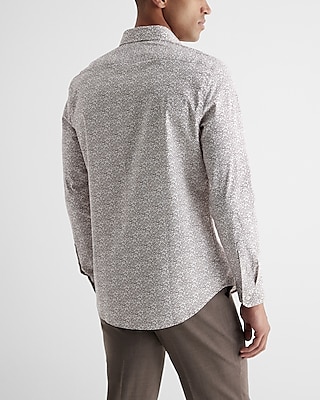 Slim Floral Print Stretch 1MX Dress Shirt