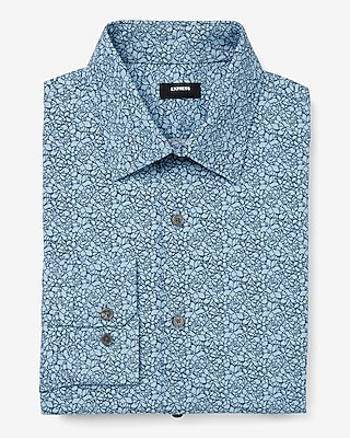 Slim Floral Print Stretch 1MX Dress Shirt