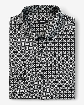 Extra Slim Abstract Geo Stretch 1MX Dress Shirt