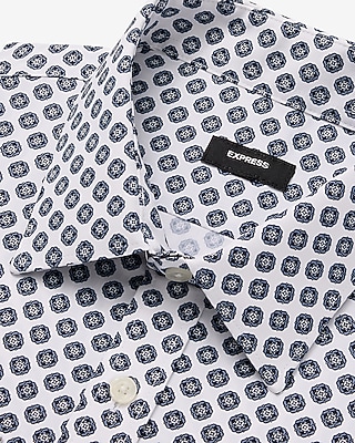 Slim Floral Dot Wrinkle-Resistant Everyday Performance Dress Shirt