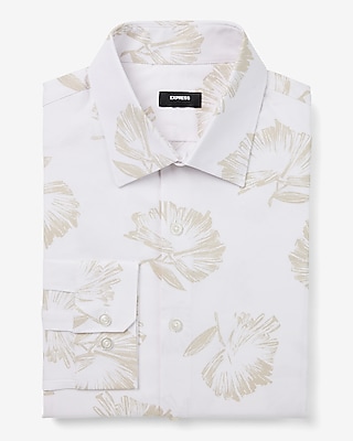 Slim Floral Stretch 1Mx Dress Shirt Men's