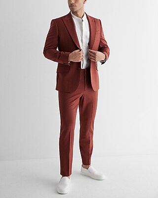 Slim Solid Stretch Linen Banded Collar 1MX Dress Shirt - image 5