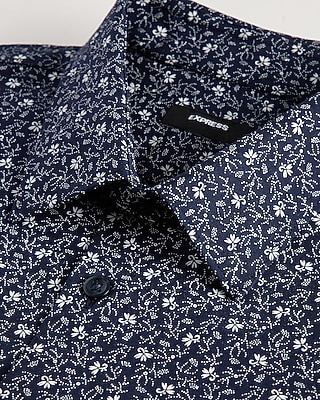 Slim Floral Stretch 1MX Dress Shirt