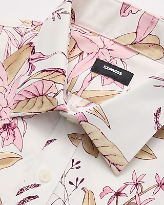 Slim Floral Bird Modern Tech 1MX Dress Shirt