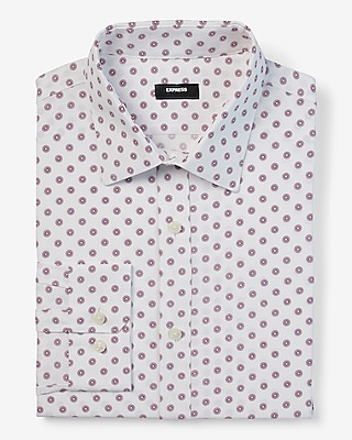 Slim Geo Wrinkle-Resistant Everyday Performance Dress Shirt
