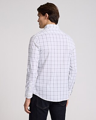 Slim Plaid Wrinkle-Resistant Everyday Performance Dress Shirt