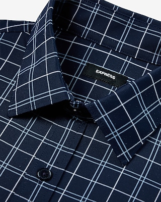Slim Plaid Wrinkle-Resistant Everyday Performance Dress Shirt