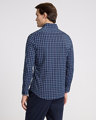 Slim Plaid Wrinkle-Resistant Everyday Performance Dress Shirt