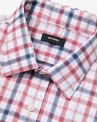 Slim Plaid Wrinkle-Resistant Everyday Performance Dress Shirt