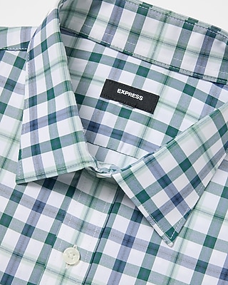Extra Slim Plaid Wrinkle-Resistant Everyday Performance Dress Shirt