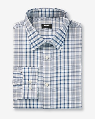 Slim Plaid Wrinkle-Resistant Everyday Performance Dress Shirt