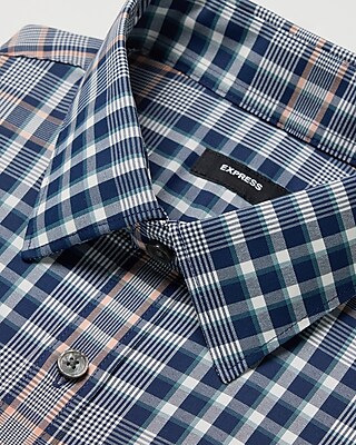Slim Plaid Wrinkle-Resistant Everyday Performance Dress Shirt