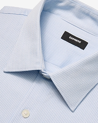 Slim Textured Check Plaid Modern Tech 1MX Dress Shirt