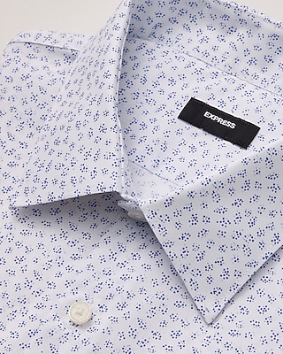 Slim Geo Print Cotton Stretch 1MX Dress Shirt