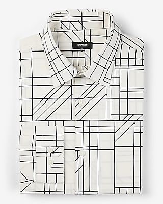 Slim Line Print Stretch 1mx Dress Shirt