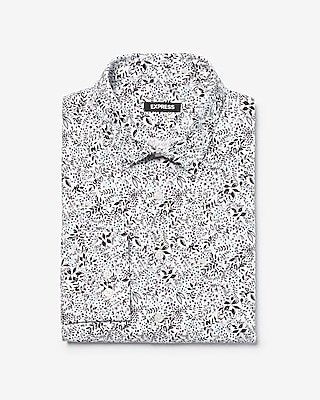 slim floral dress shirt