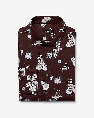 slim floral dress shirt