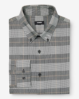 Extra Slim Plaid Flannel 1MX Dress Shirt