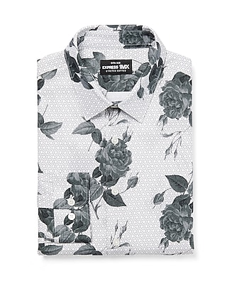 extra slim floral dress shirt