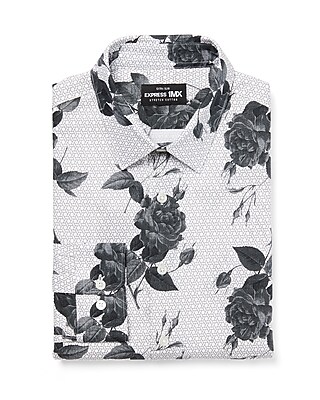 extra slim floral dress shirt