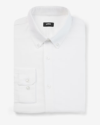 Express Men, Classic Solid Stretch 1Mx Dress Shirt in White