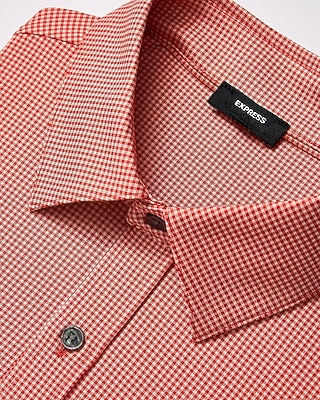 Slim Mini Gingham Wrinkle-Resistant Everyday Performance Dress Shirt