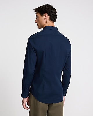 Extra Slim Solid Cotton Stretch 1MX Dress Shirt