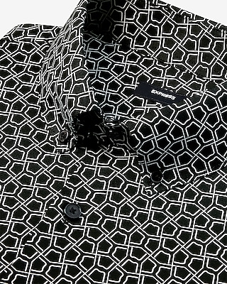 Classic Abstract Geo Stretch 1MX Dress Shirt